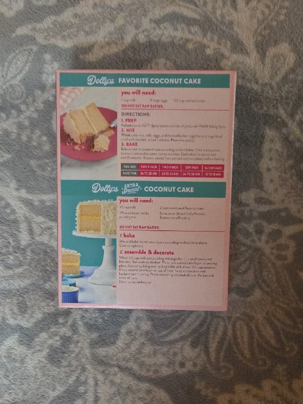 Dolly Parton’s Coconut Moist Cake Mix- 2ct